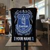 Custom Name Everton2 Flannel Blanket, High quality Comfortable for All Seasons, Home Decor, Warmth and Comfort