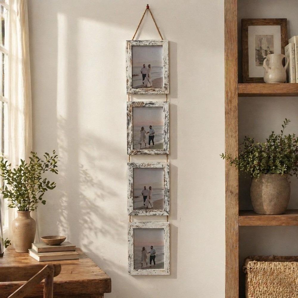 Linked Photo Holder Wall Art Picture Frame 6-Inch Vertical Photo Wall Bedroom