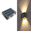 Lampă LED de perete pentru exterior, impermeabilă: Lumină solară cu funcție sus-jos pentru grădină și pereți exteriori