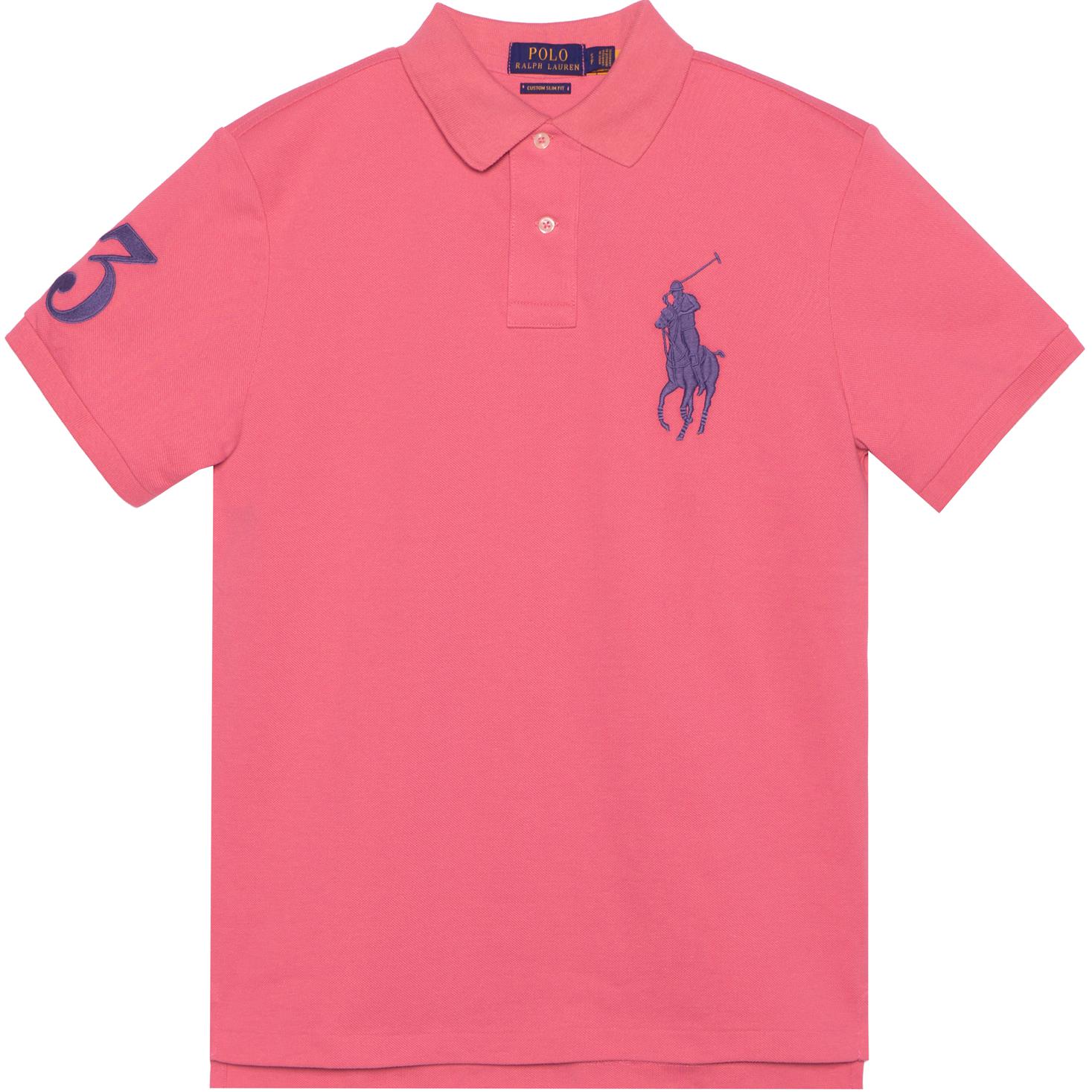 

Polo Ralph Lauren Logo Embroidered Casual Short Sleeve Polo Shirt Men tops Cherry-Blossom-Pink 710697457-059 L