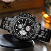 OPK Brand Men's Watch Fashion Multifunctional Calendar Quartz Waterproof Luminous Steel Strap 6020