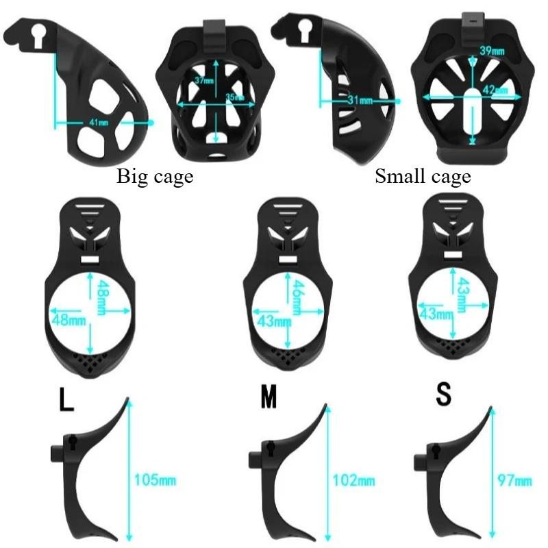 Anti Cheat Male Chastity Cage Lightweight Cock Cage Device Sex Toys for Man with Invisible Lock