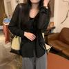 Spring Korean-Style Women's V-Neck Loose Cardigan - Lightweight, Long Sleeve, Sun Protection, Versatile, Casual Top