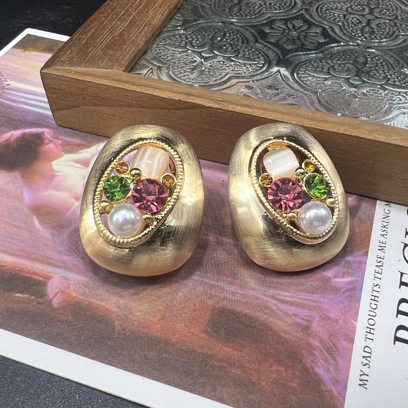 Vynikající francouzské filigránové náušnice s pozlacením - Niche design S295