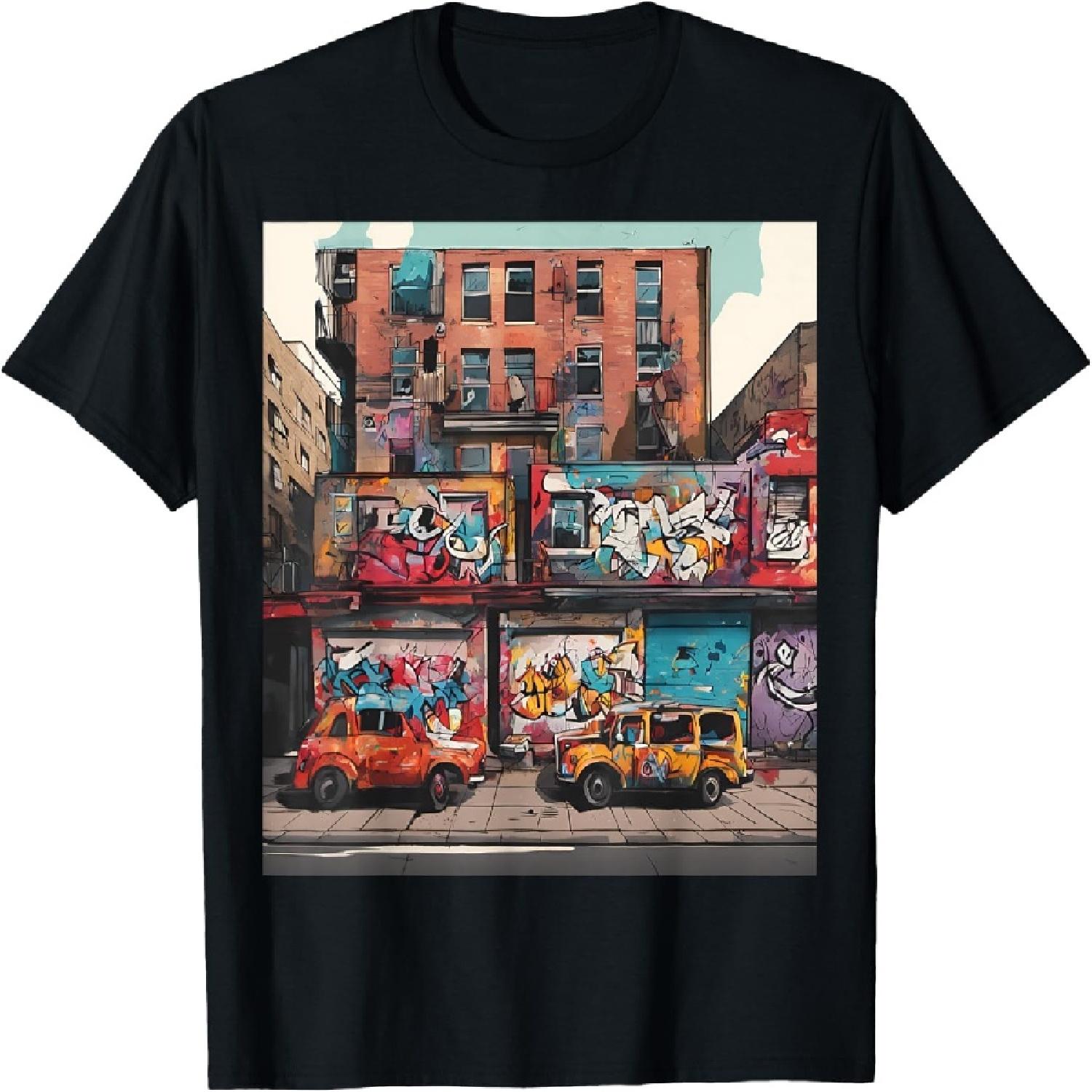 

Animated Graffiti Scene Urban Art T-Shirt XXXXXL різнокольоровий