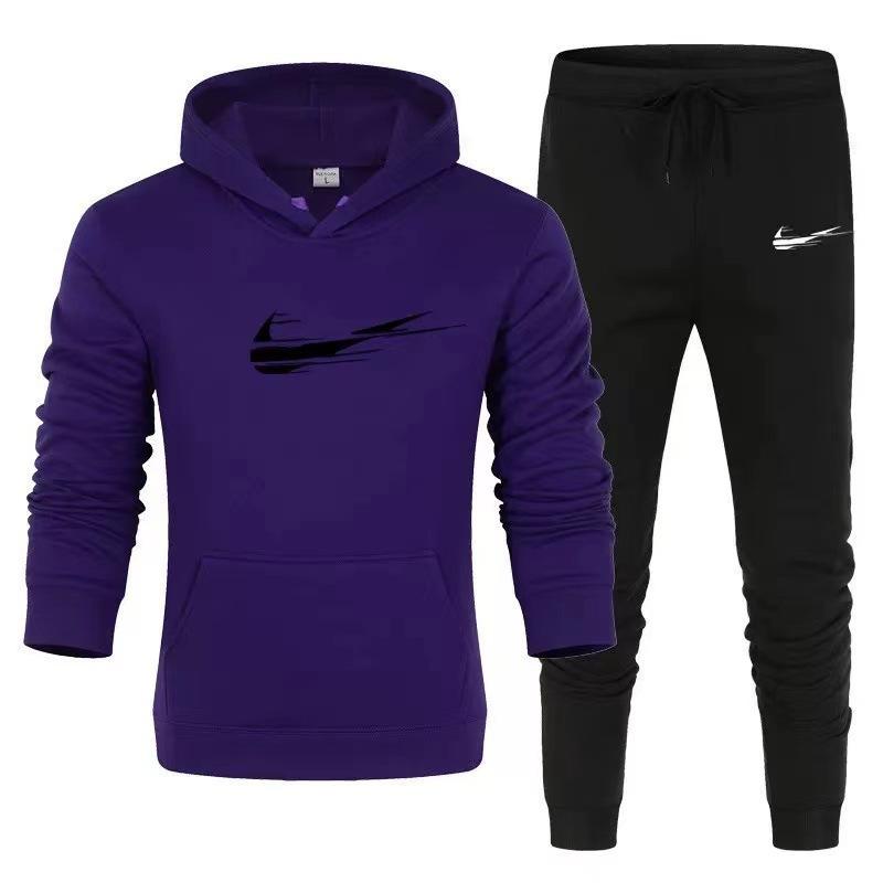 Nuovo Pullover Casual Sportivo Autunno e Primavera Felpa con Cappuccio Stampata Moda Uomo