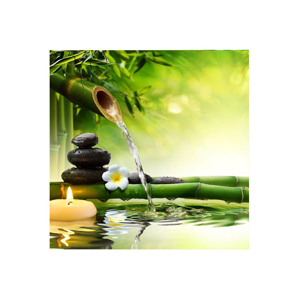 

Зеленый бамбуковый холст, картина, дзен-камень, холст, печать, настенное искусство, водные дзен-спа, постеры для гостиной, спальни, домашнего офиса, декор 20x20cm (24x24 inch)