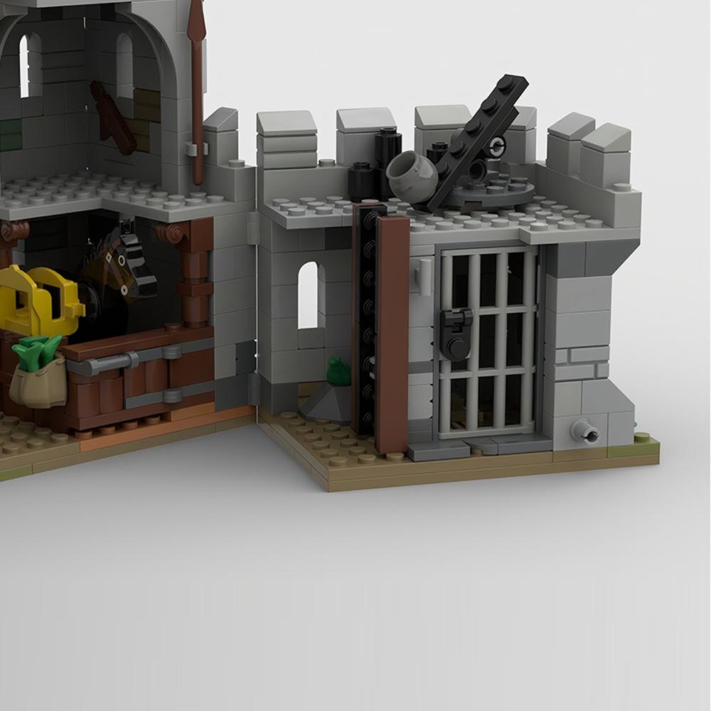 888PCS Black Falcon's Fortress Medieval Castle Black Falcons Model Building Blocks Bricks Children Birthday Toys Christmas Gifts