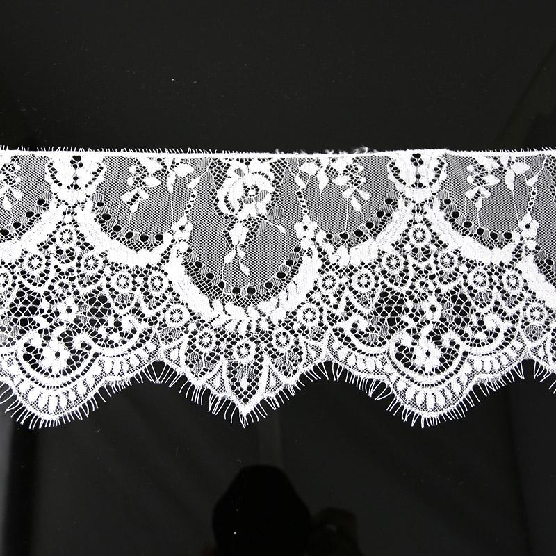 (3 meters/lot) width 160mm Floral Embroidered Eyelash Lace Ribbon Clothing Accessories lace material Handmade