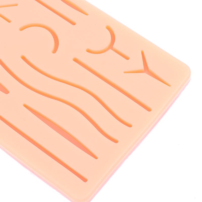 Cilt Dikiş Modeli Yara Silikon Dikiş Pedi Y Travma Dikiş Eğitim Pedi Tekrar Kullanılabilir Silikon Dikiş Uygulama Matı