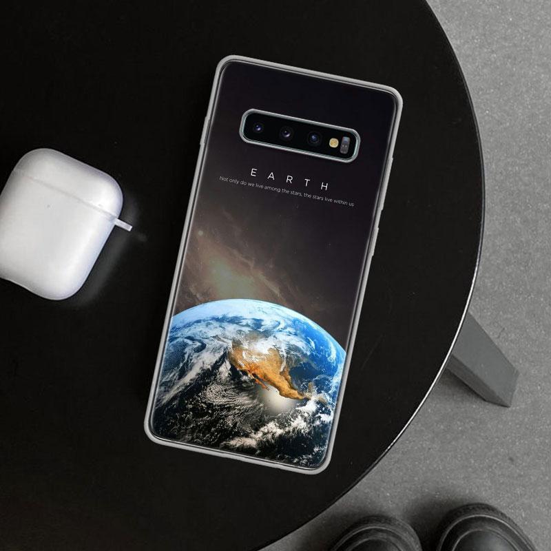 Earth Stars Space Phone Case Cover for Samsung Galaxy S26 S25 Edge S24 S23 Ultra S22 Plus S21 FE S20 + Art Customized Fundas Gal