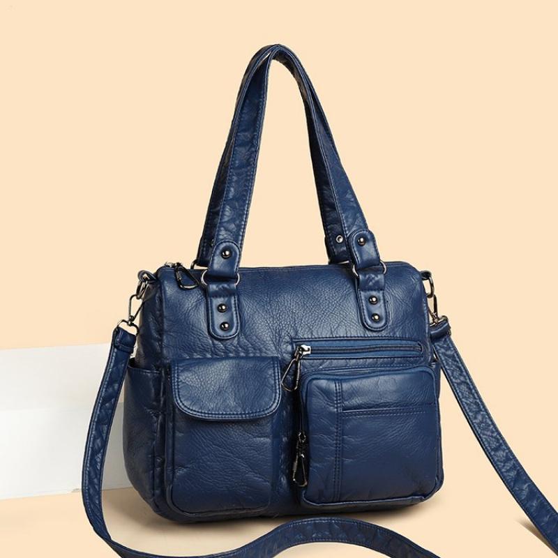 

Handbags Women Bags Large Capacity Crossbody Bags For Women 2026 New Shoulder Bag Ladies PU Leather Handbag Tote Bag 31 × 12 × 26 cm синій