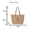 Straw Bag Women's Summer Seaside Vacation Beach Bag Shoulder Messenger Bag Fashion Saddle Bag Tote Bag