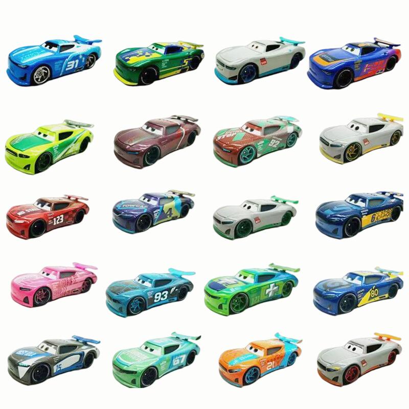 Disney Cars 1:55 Diecast Alloy Racing Car - Lightning McQueen & Jackson Storm Metal Model Collectible Christmas Gift
