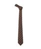 [Nano Universe] Kyoto Washable Flower Motif Tie for Men F 050 Brown 668-5142201