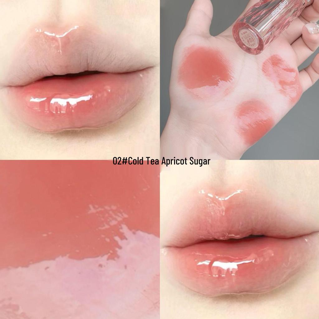 Gegebear Water Gloss: Moisturizing, Long-Lasting, Transfer-Resistant Lip Shine.