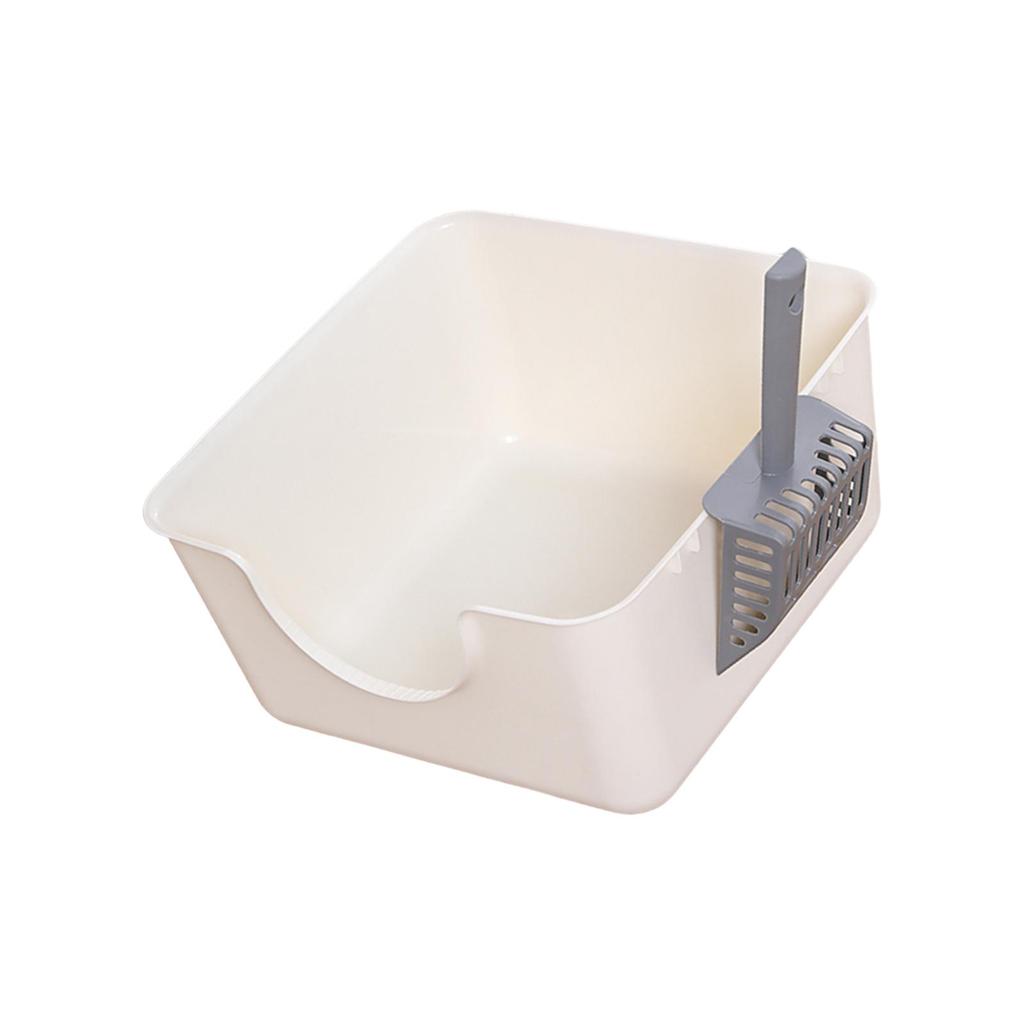Cat Litter Box Open Top Pet Litter Tray Cat Litter Container Portable Cats Litter Pan Heighten for Small Medium Cats