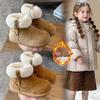 Kids' Cotton Snow Boots with Fleece - 2025 New Winter Furry Shoes for Girls and Big Kids