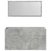 Vidaxl 4-Piece Bathroom Furniture Set, Concrete Grey