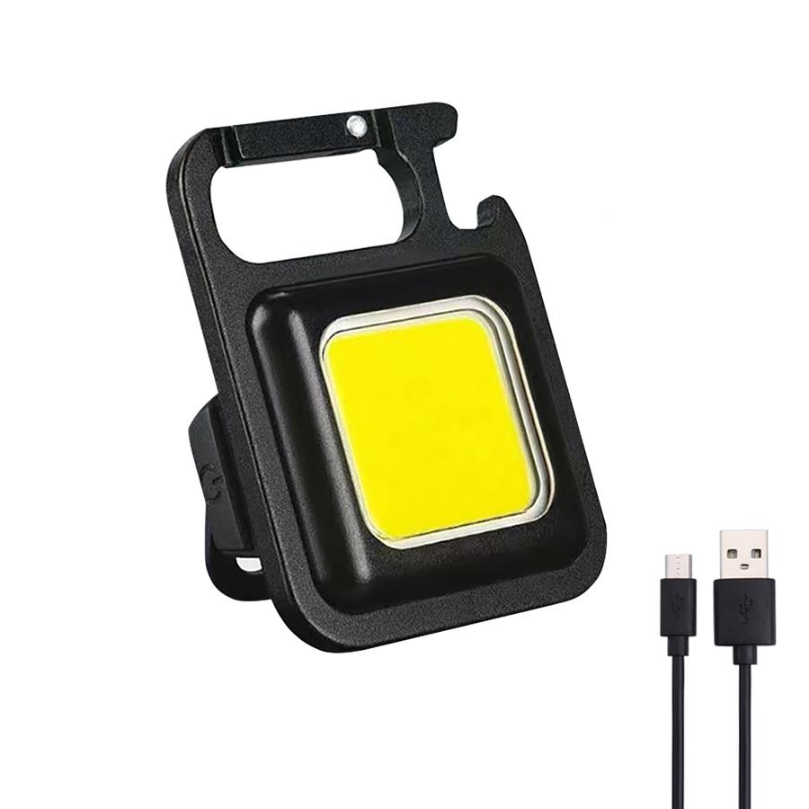 Multifunction COB Portable Lanterns Mini LED Flashlight Keychain Light USB Rechargeable Outdoor Camping Emergency Work Light