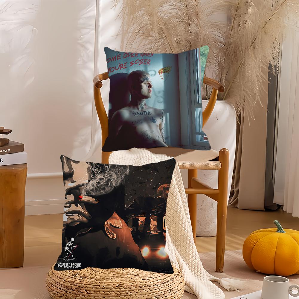 Rapper L-lil Peep Pillow Case Suitable For Bedrooms Living Rooms Cars Home Decoration