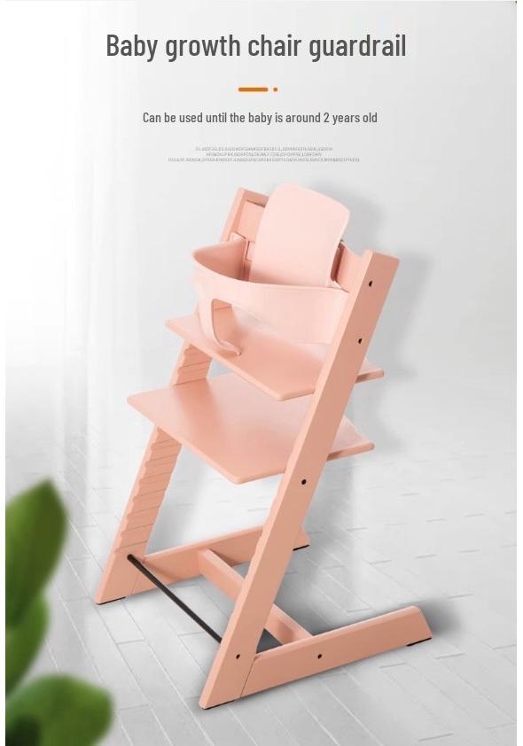 Compatible Children's Solid Wood High Chair Tray & Guard Rail for STOKKE Tripp Trapp, Eco-Friendly, Matches Original Design