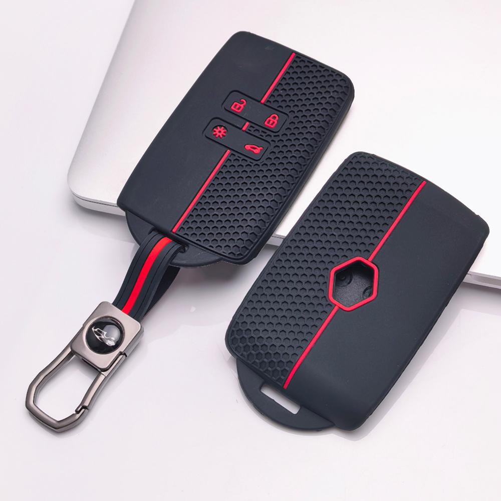 Key Case Cover for Renault Koleos Kadjar Megane Talisman Espace Captur Clio Scenic with Keychain Anti-Scratch Surface Shockproof Structure
