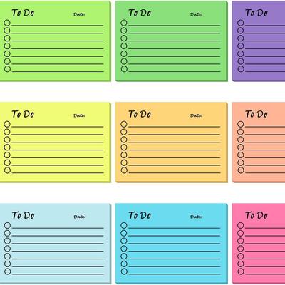 Notes Adhésives Colorées - Blocs-Notes Mignons Créatifs Déchirables pour Bureau & Étudiants