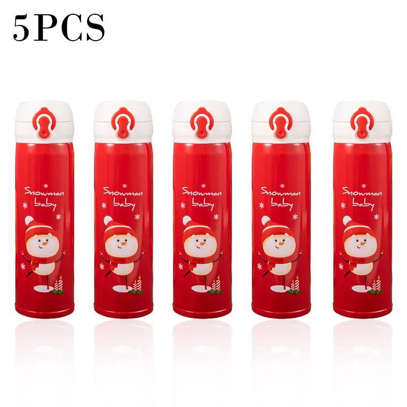 500ml Christmas Thermos Cup Stainless Steel Vacuum Water Bottle with Lid Elk Santa Thermos Cup Christmas Gift Christmas