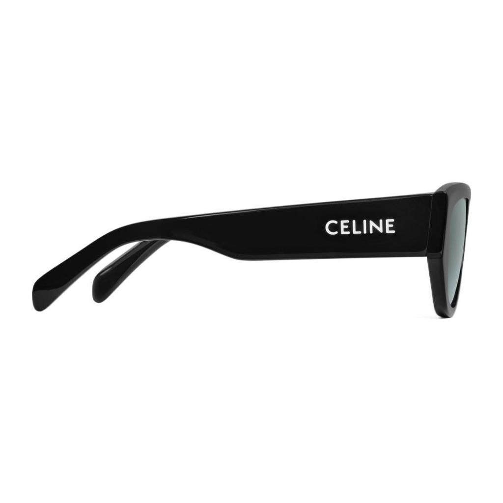 Celine Solid Color Design Irregular Shape Sunglasses Women sunglasses Black 4S278CPLB-38NO