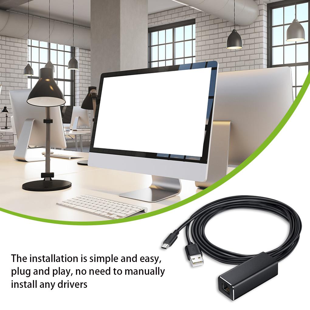 USB Ethernet Adapter Connecting Accessories Professional Television Fitting Stable Network Connector Converter Equipment