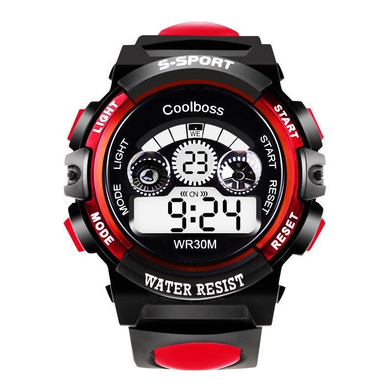 Kids Men Electronic Sport Watch Water Resistance Night Light Multifunctional