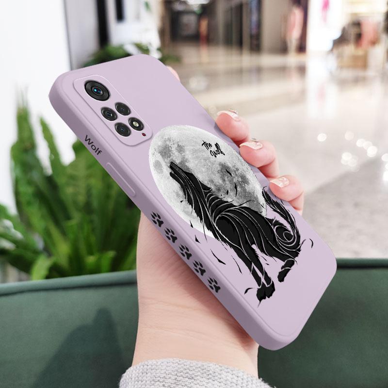 

Moon Lone Wolf Phone Case For Xiaomi Redmi Note 15 Pro Plus 4G 5G Silicone Cover Redmi Note 15ProPlus світло-фіолетового кольору