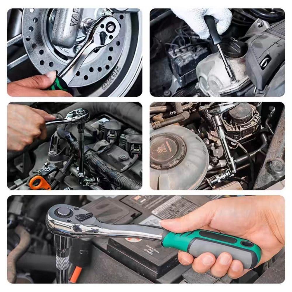 Extension Bar Socket Wrench Set 24/72 Tooth Ratcheting Wrench Set Quick Set Toolbox  Auto Repairing