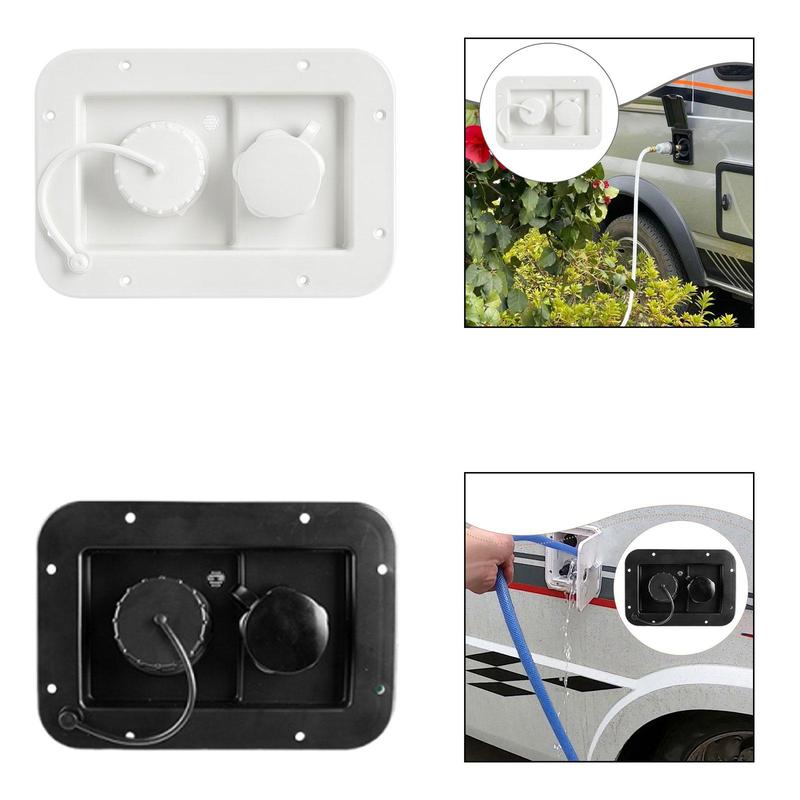 Double Water Inlet Hatch Plastic RV City Fill Reliable Spare Parts Quick Connection Accessories for Motorhome