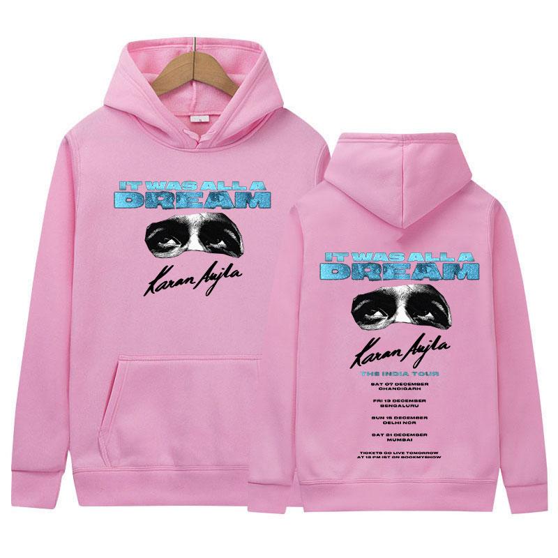 Rapper Karan Aujla It Was All A Dream Tour 2024 Album Hoodie Men's Women Hip Hop Vintage Fashion Oversized Sweatshirt Streetwear