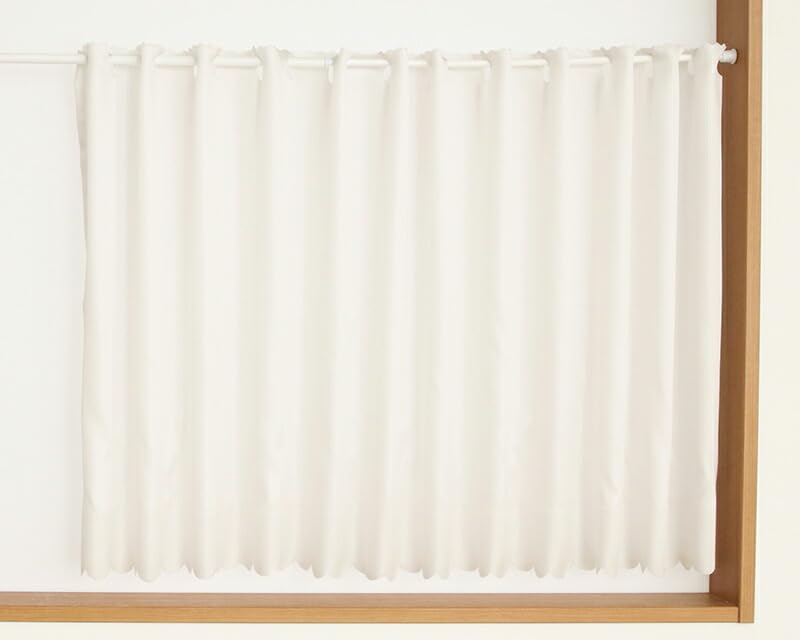 

Curtain Heaven Cafe Wide Invisible from the Glossy Diagonal Grid 190cm Wide x 80cm 1 Panel Curtain, Water-Repellent, Size, Outside, White, 4295, Long, белый