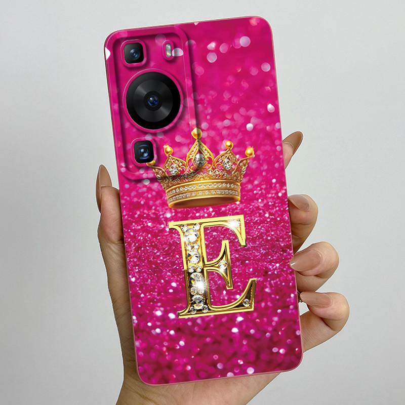 For Huawei P60 / P60 Pro / P60 Art Crown Letter Couple Phone Case HuaweiP60 P60Pro P60Art Soft Silicone TPU Protective Casing