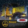 Pair 16LEDs Taillight Electroplated Trim Side Marker Auto External Lamps for 12VCelsius24V Car Truck Pickup