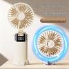 Foldable Mini Fan with Digital Display for Desk, Dorm, or Outdoor Use