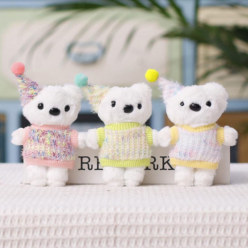 Plush Bear Keychain With Cute Mini Hat For Bag Decoration And Collectors