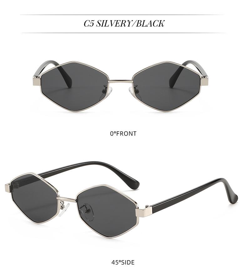 High-End Cross-Border Diamond Metal Sunglasses - Trendy Runway Style with UV Protection