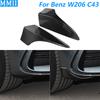 For Mercedes-Benz C-Class W206 C43 AMG 2022-2025 Real Dry Carbon Fiber Front Bumper Spoiler Corner Wrap Cover Car Accessories