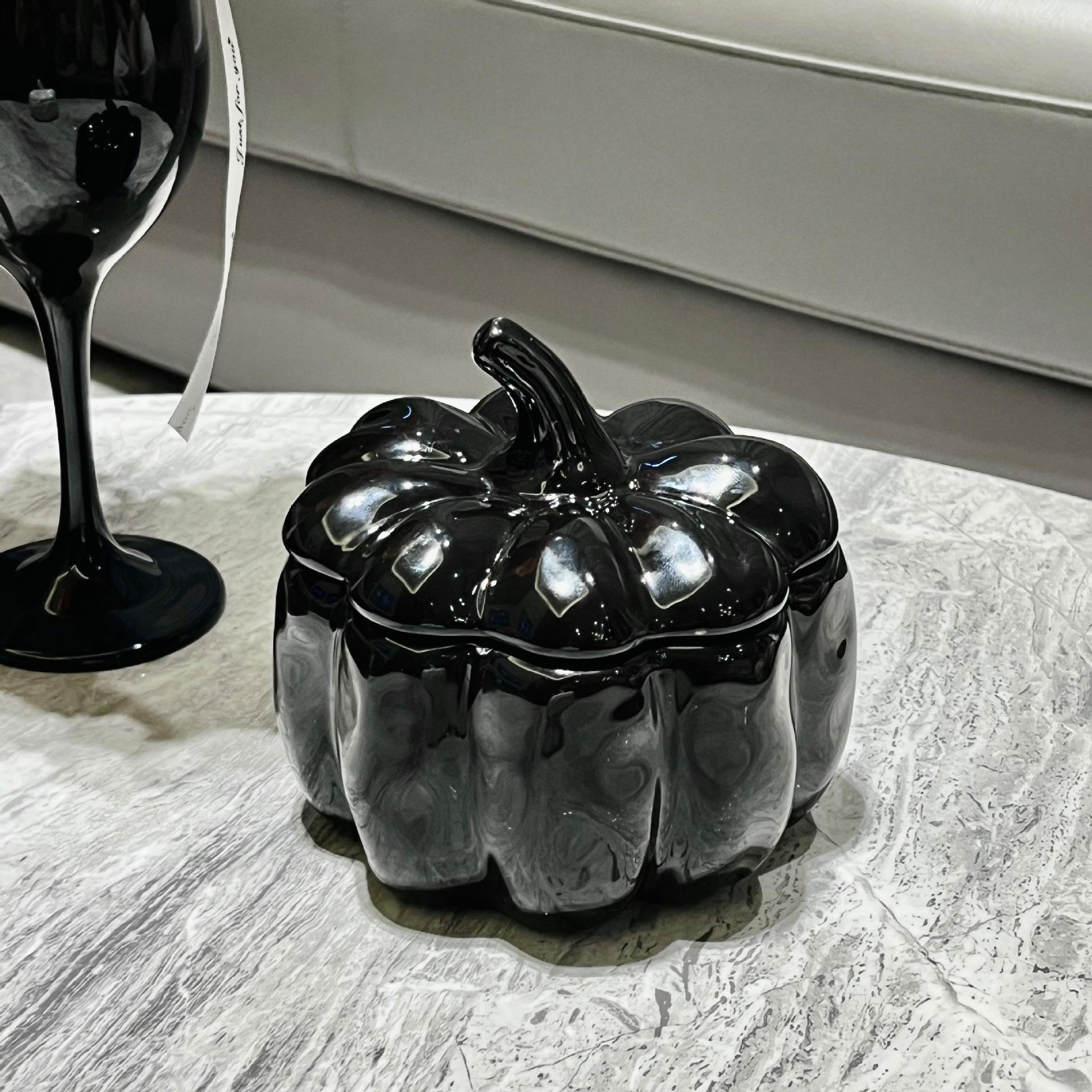 

Банка для хранения тыквы Креативная гостиная Настольная банка для хранения закусок и конфет Современный стиль Домашняя кухня Керамический контейнер для хранения