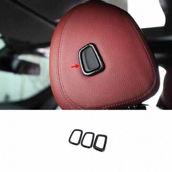 2018-22 Adjust Button Ring Trim Carbon Fiber Seat Headrest For BMW 5 Series G30