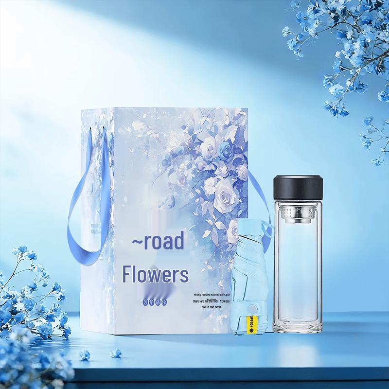 Floral Sky Double Wall Glassware Set