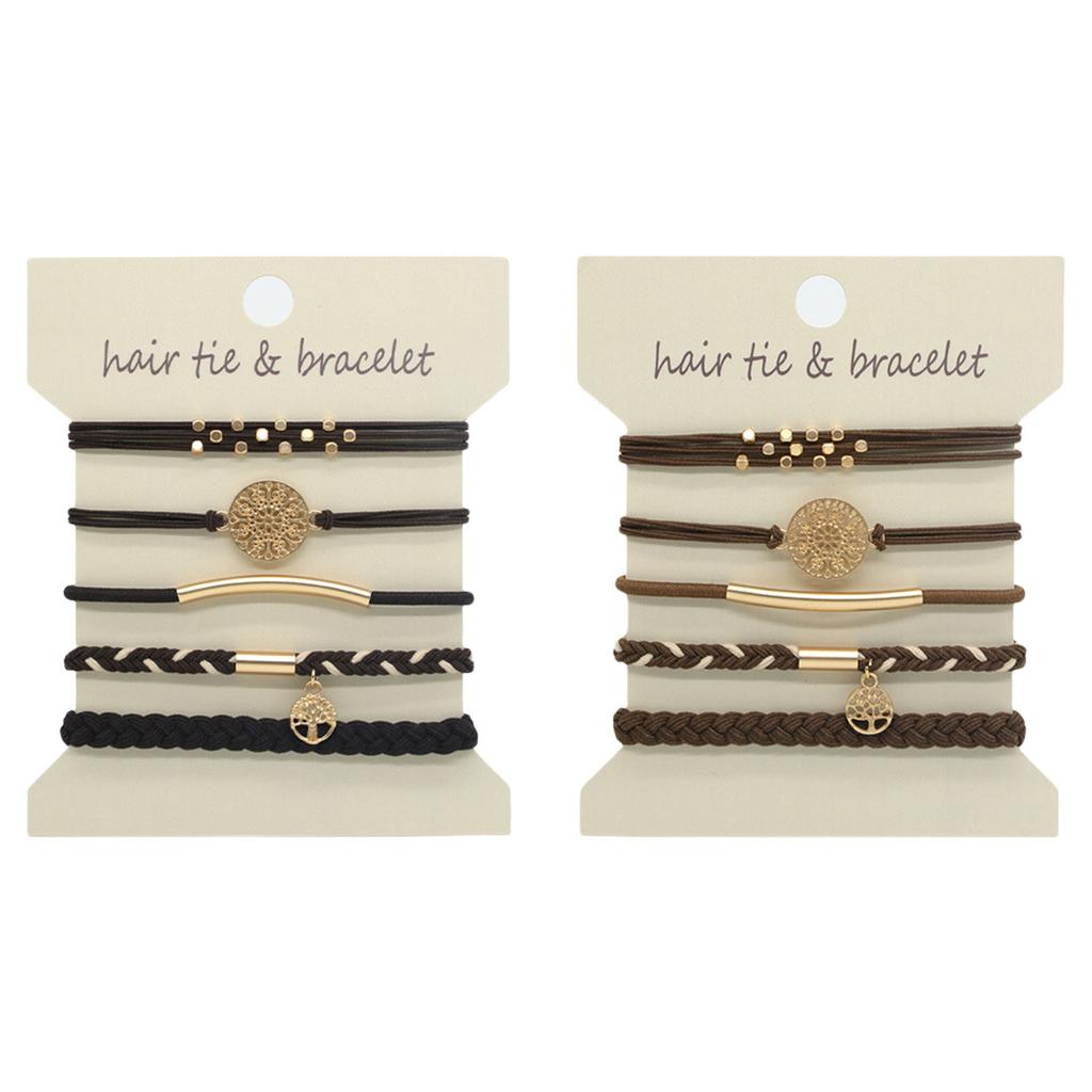 Набор из 10 эластичных браслетов-скранчи для волос для женщин и девушек, резинки для волос, держатели для хвостиков для кудрявых, густых, длинных волос