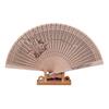 Exquisites Chinese Culture Handheld Fan Decorative Wood Handheld Folding Fan with Detailed Carving for Gift and Decors
