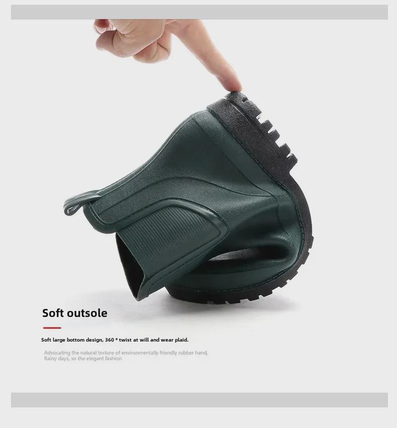 Verschleißfeste, rutschfeste Wasserschuhe für Herren: Ganzjahres-Regenstiefel zum Angeln, für die Küche und die Autowäsche