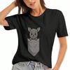 Süßes Chinchilla Tasche Unisex Baumwoll T-Shirt, Hochwertiger Baumwoll Druck, Langlebig, Freizeit Und Mode. Lustiges Haustier Grafik-T-Shirt, Weicher Stoff, Atmungsakt